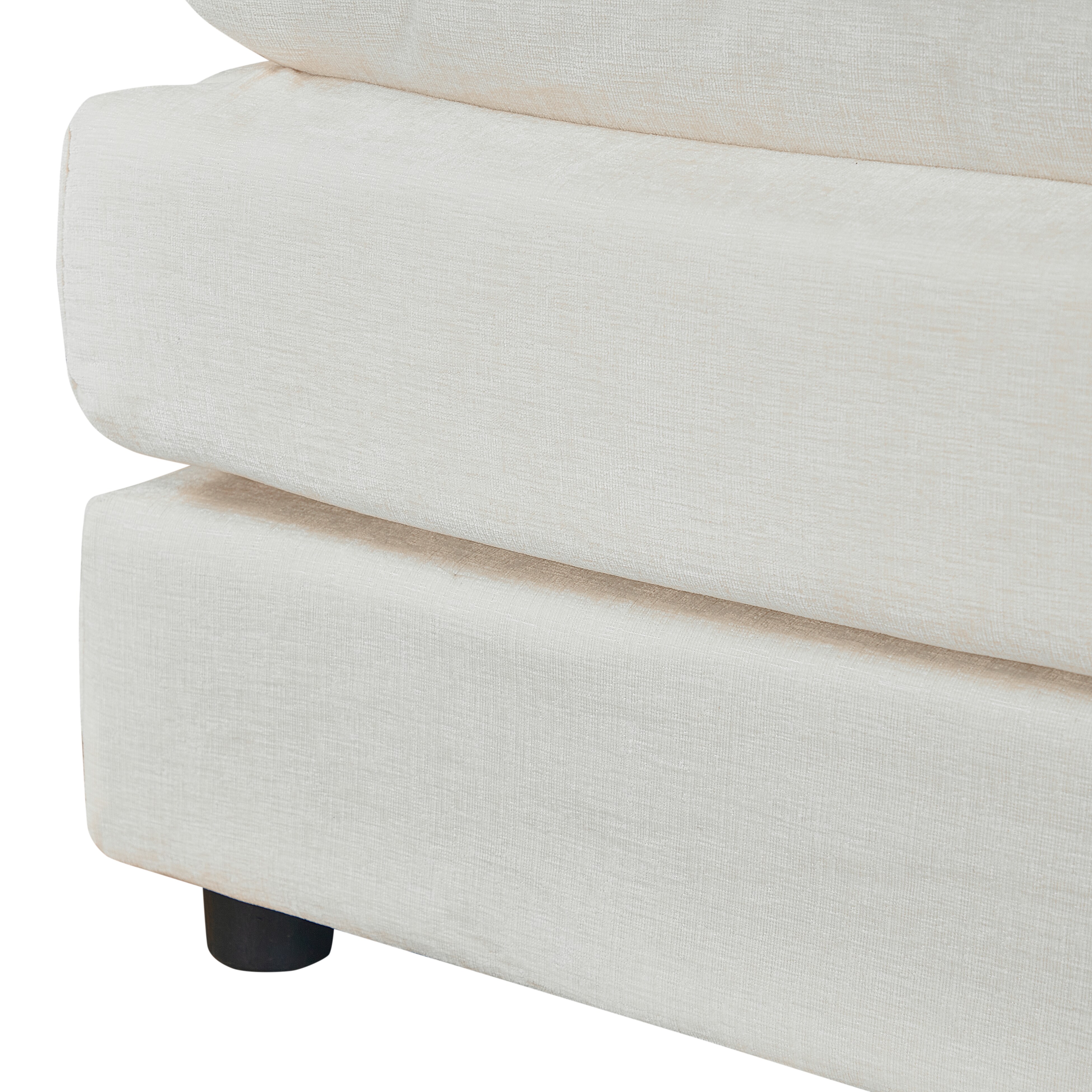 3-seater beige sofa plus 2 footrests 3-seater beige sofa plus 2 footrests